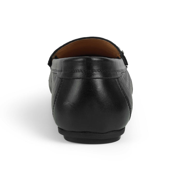 Men's Black Single Monk Shoes Tresmode