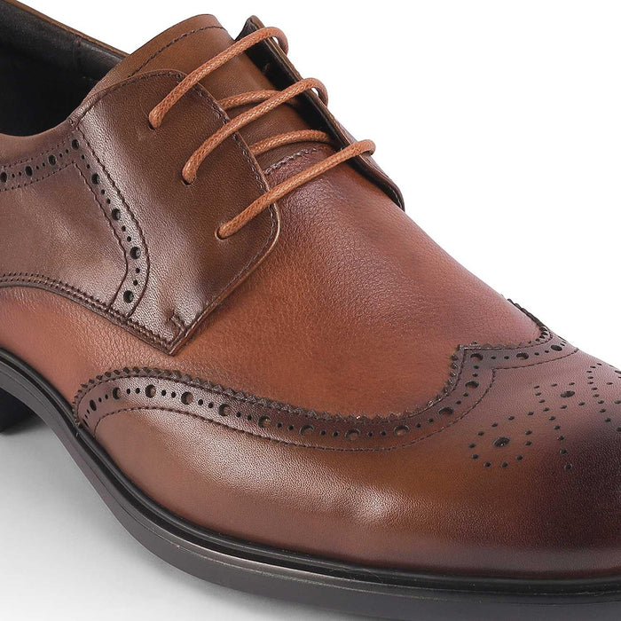 St.James Brown Men's Formal Oxford Brogue Lace Ups Tresmode