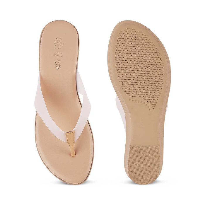 Ternto Beige Women's Translucent Wedge Sandals Tresmode Tresmode