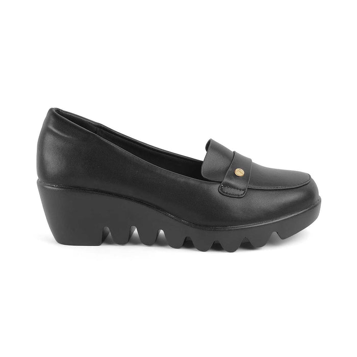 Towes Black Women's Wedge Sandals Tesmode