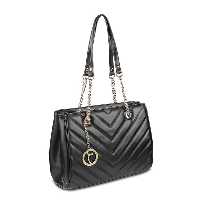 Tresmode Black Women’s Zip and Magnetic Closure HandBag