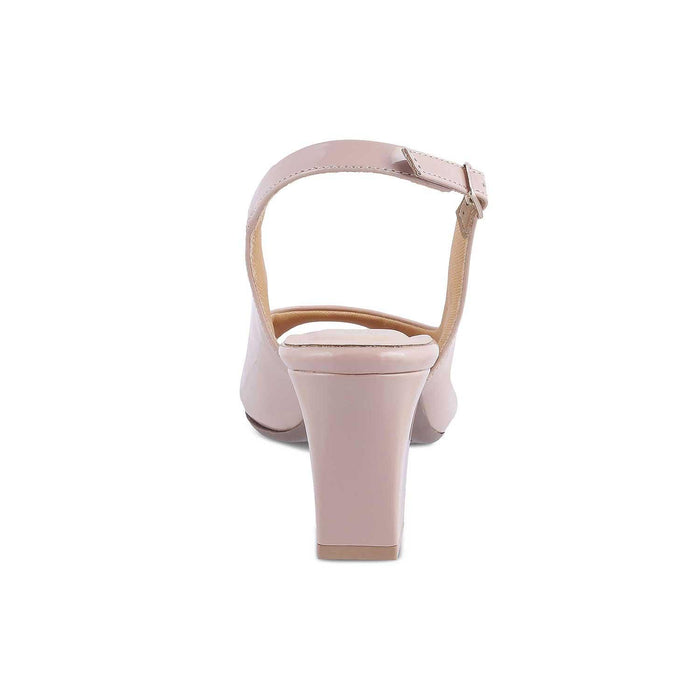 Tresmode Whou Beige Women's Dress Block Heel Sandals