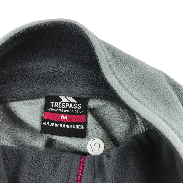 Trespass size M grey half zipper fleece