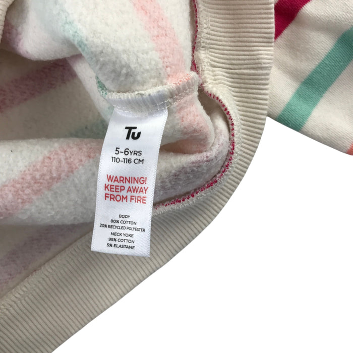 Tu 5-6 years multi-colour stripy sweater cotton polyester