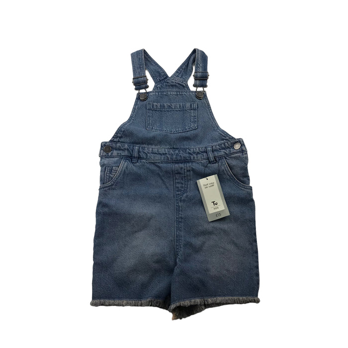 Tu 7-8 years blue denim dungaree shorts