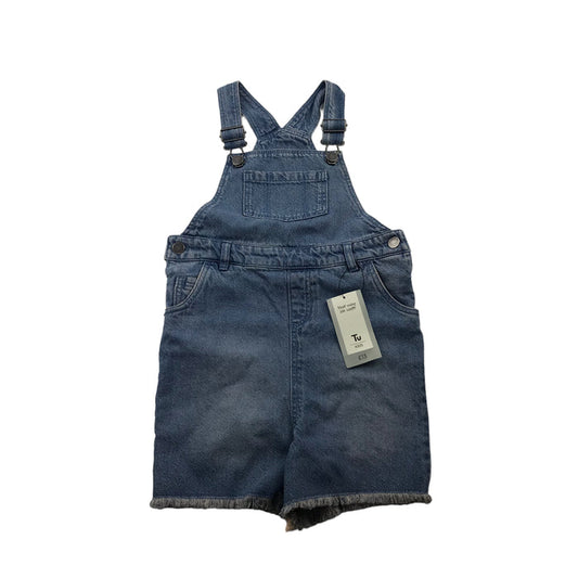 Tu 7-8 years blue denim dungaree shorts
