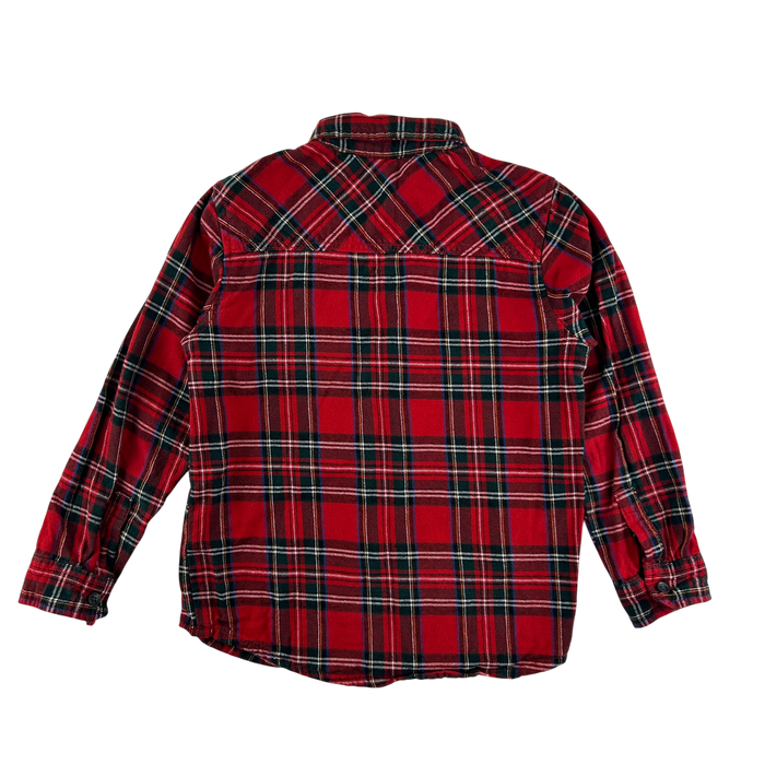 Tu 7-8 years red tartan check long sleeve cotton shirt
