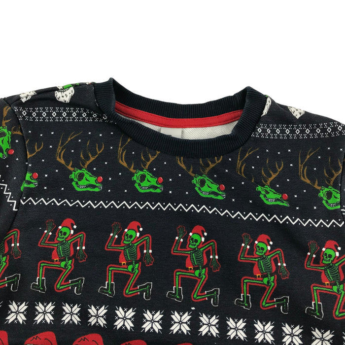 Tu 7 years navy festive santa jumper