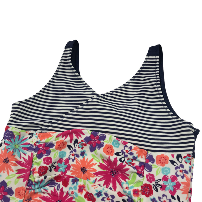 Tu 9-10 years white and floral swimsuit