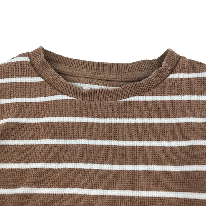 Tu long sleeve t-shirt 4-5 years years brown and white stripes cotton