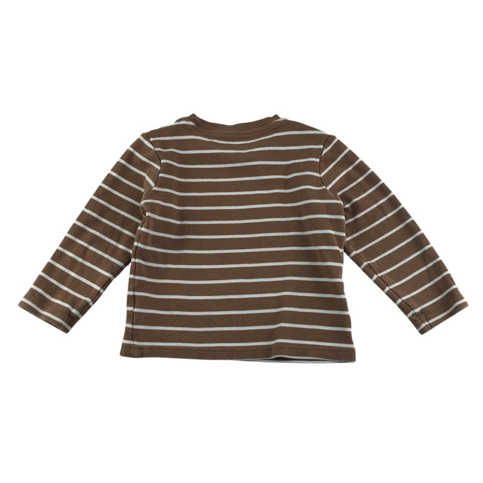 Tu long sleeve t-shirt 4-5 years years brown and white stripes cotton