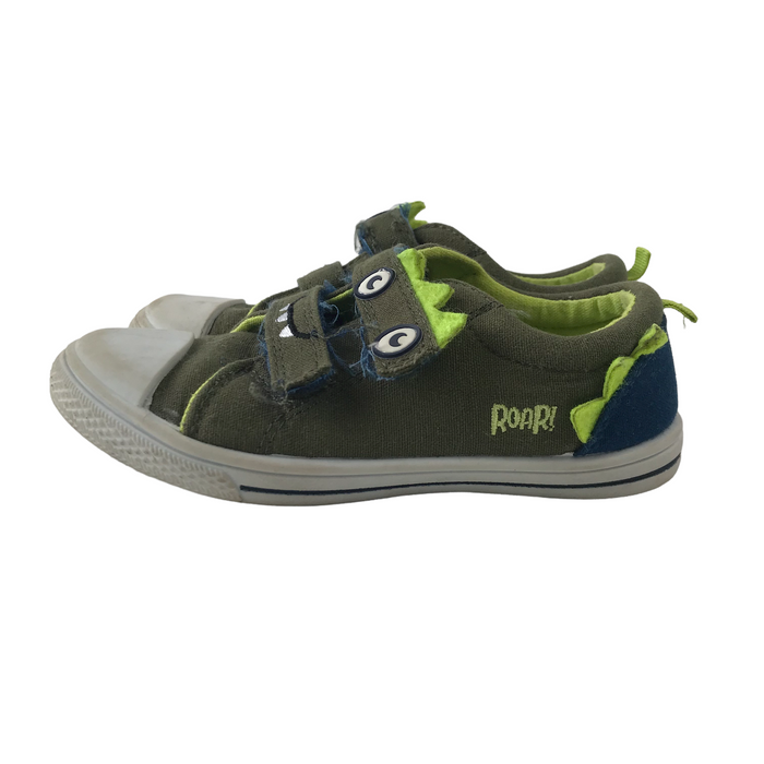 Tu size UK 11 (jr) khaki crocodile trainers