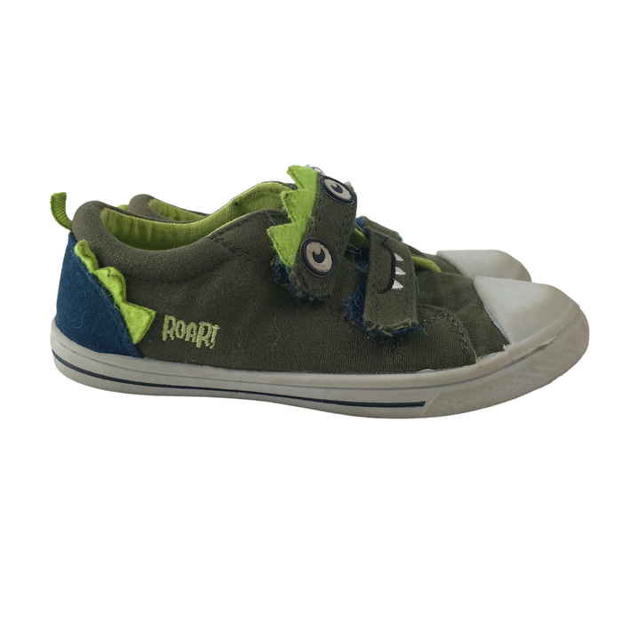 Tu size UK 11 (jr) khaki crocodile trainers
