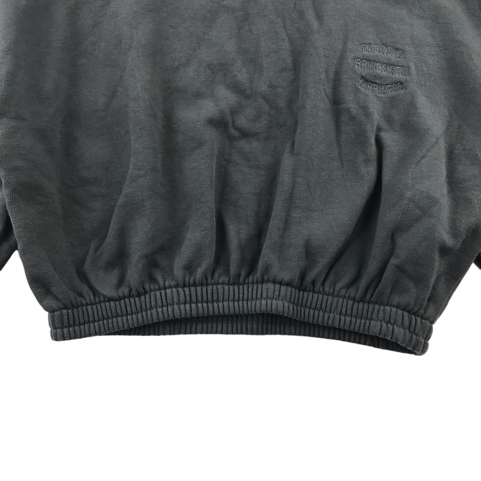 Tu sweater 7 years dark grey plain cropped baggy sleeve sweater
