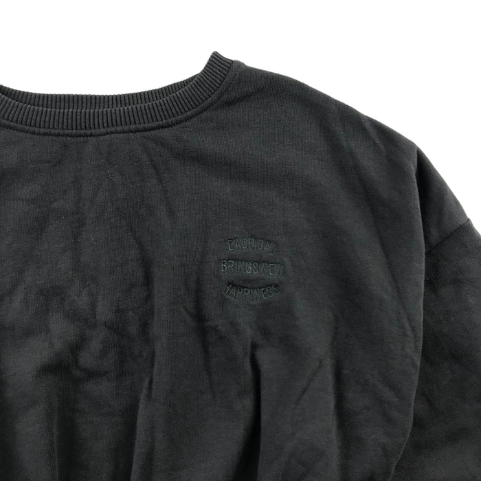 Tu sweater 7 years dark grey plain cropped baggy sleeve sweater