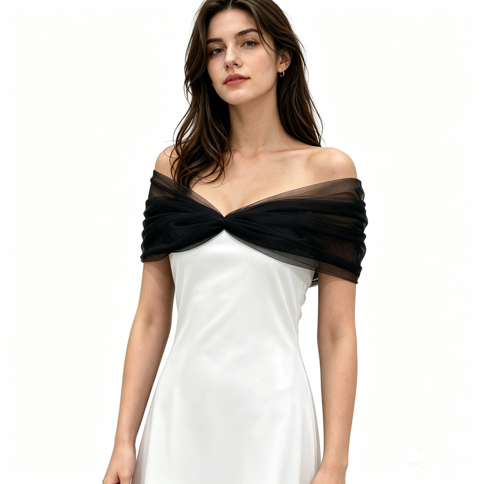Tulle Off‑Shoulder Wrap Sleeve Accessory for Wedding Halloween