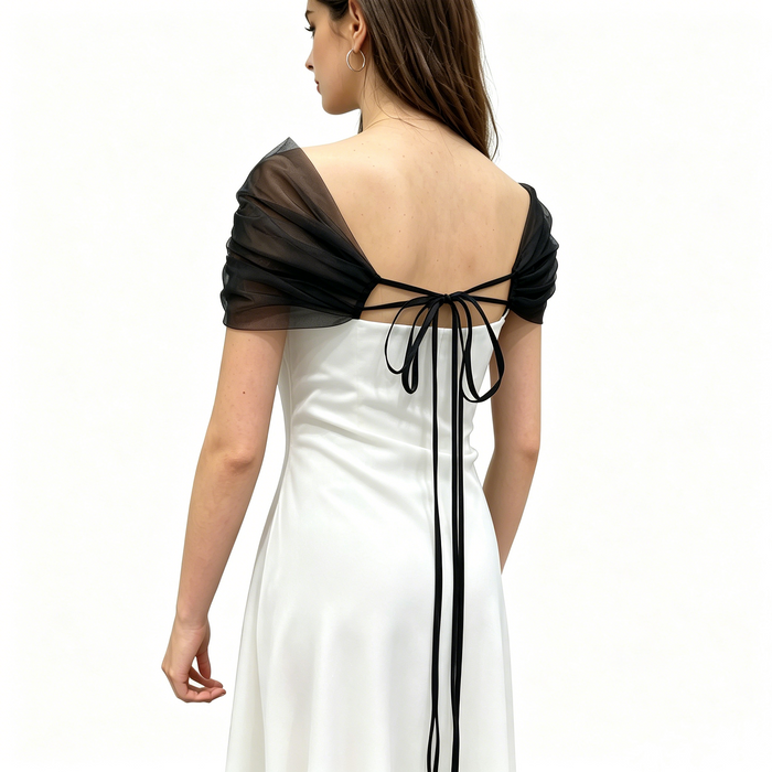 Tulle Off‑Shoulder Wrap Sleeve Accessory for Wedding Halloween