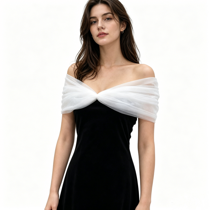 Tulle Off‑Shoulder Wrap Sleeve Accessory for Wedding Halloween