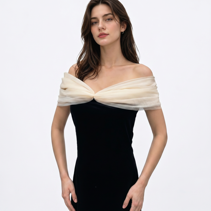 Tulle Off‑Shoulder Wrap Sleeve Accessory for Wedding Halloween