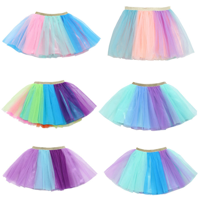 Tulle Rainbow Princess Photography Dresses Ballet For Girls Tutu Dresses Ball Gown