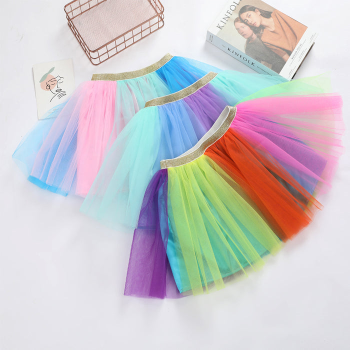 Tulle Rainbow Princess Photography Dresses Ballet For Girls Tutu Dresses Ball Gown