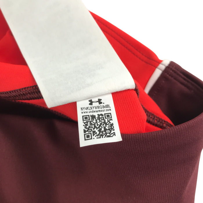Under Armour women's XS burgundy and orange compression sport leggings
