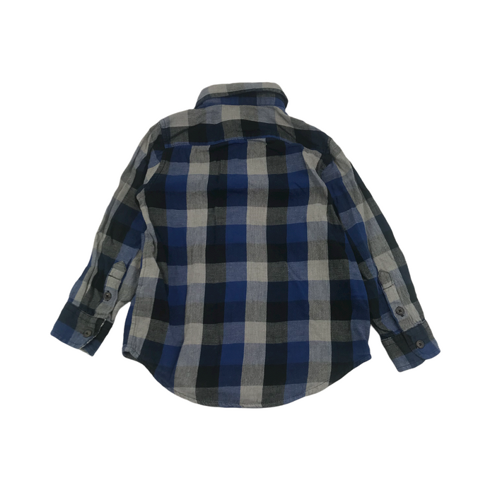Unknown 4 years blue and grey checked shirt