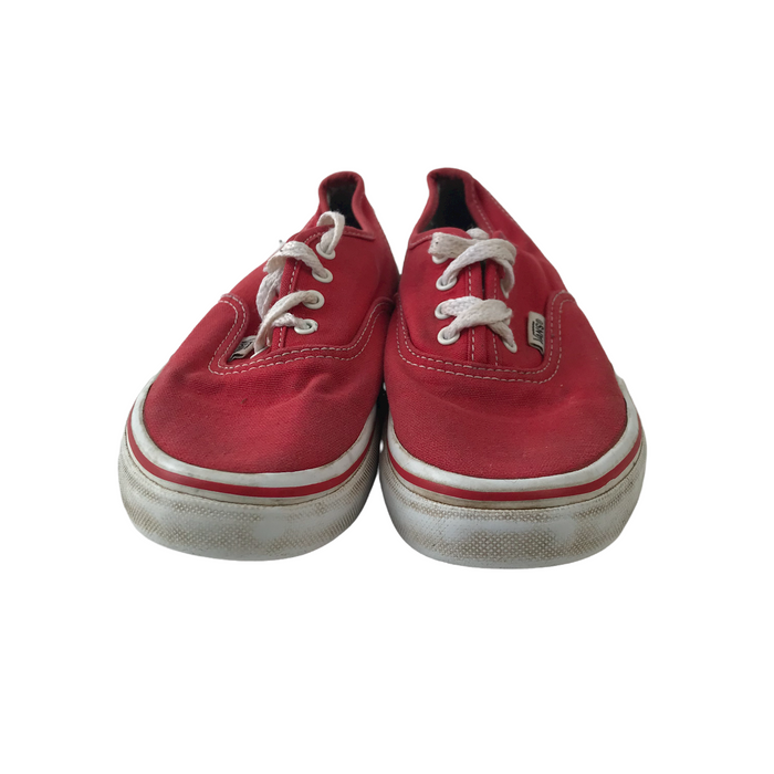 Vans size UK 1 red canvas trainers