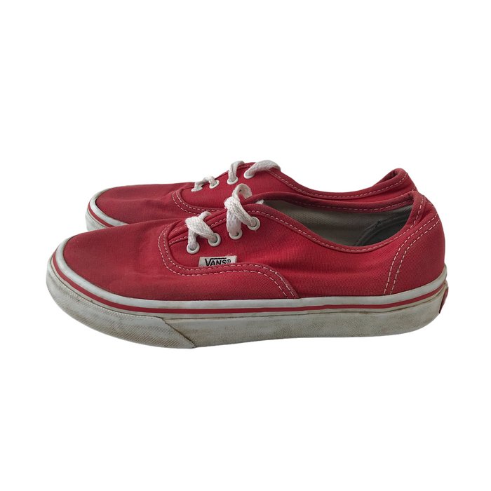 Vans size UK 1 red canvas trainers