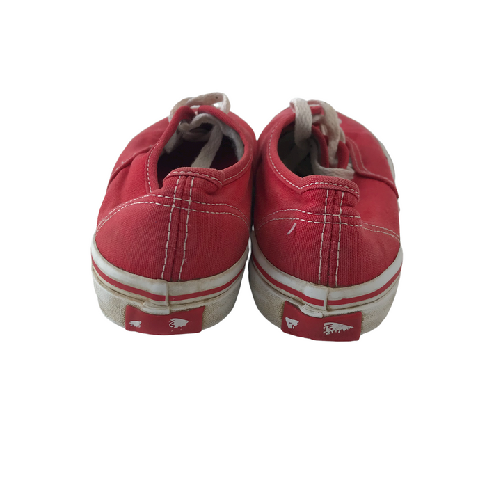 Vans size UK 1 red canvas trainers