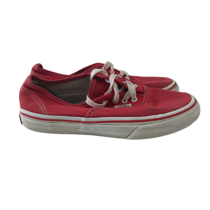 Vans size UK 1 red canvas trainers