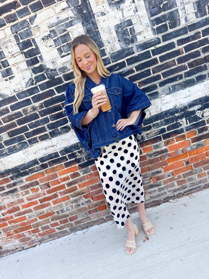 Twentifourth Velvet Polka Dot Maxi Skirt – women's skirt