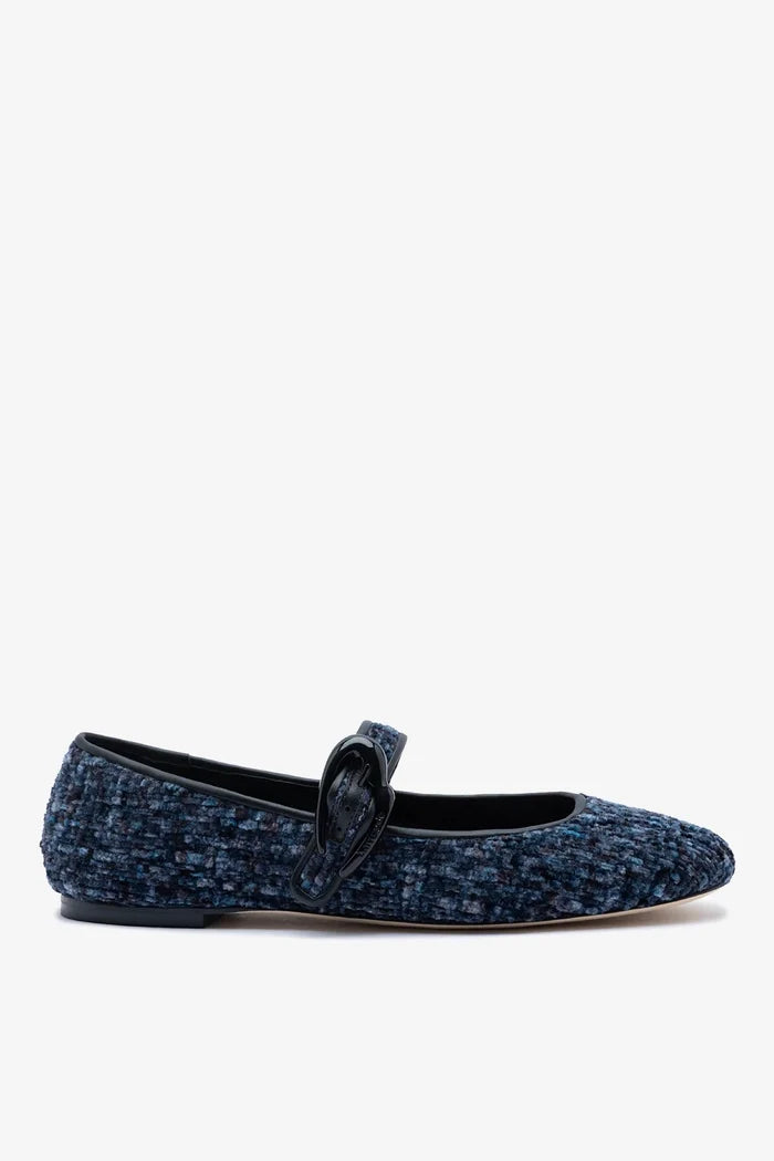 Verona Ballet Flat Midnight Blue Tweed Ballet Larroudé 5 Midnight blue