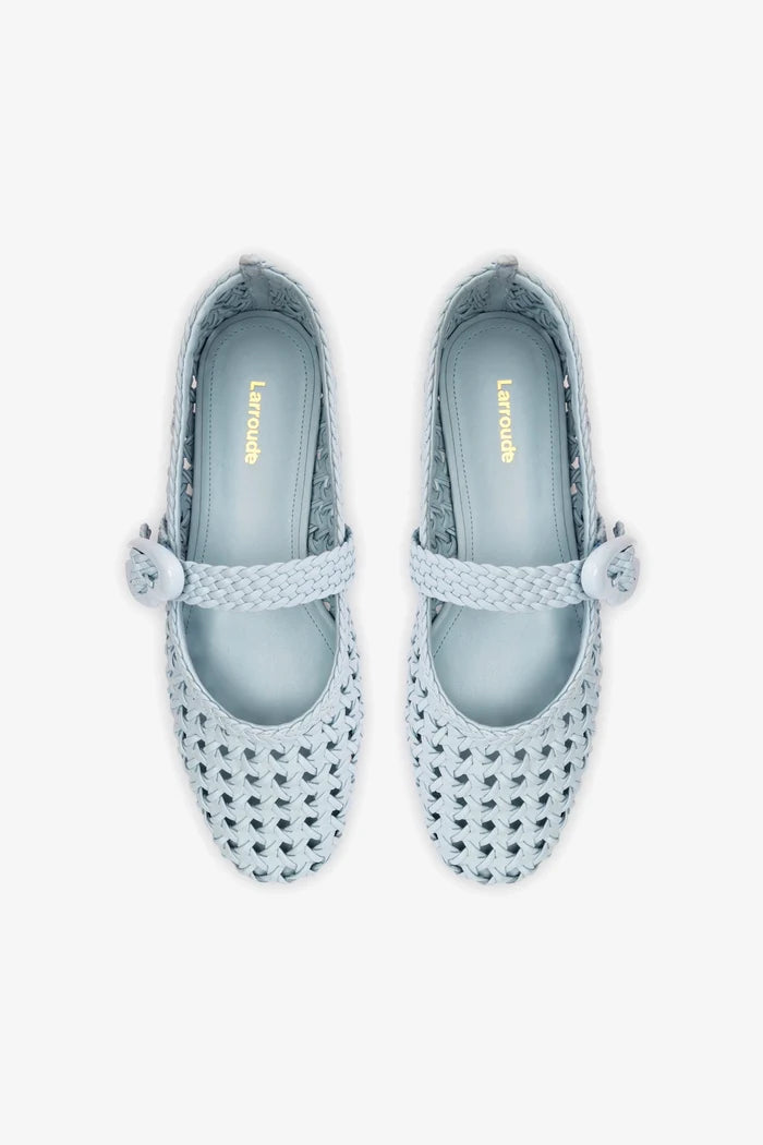 Verona Macrame Ballet Flat In Maya Leather Ballet Larroudé