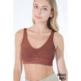 Vintage Reversible Chevron Bra