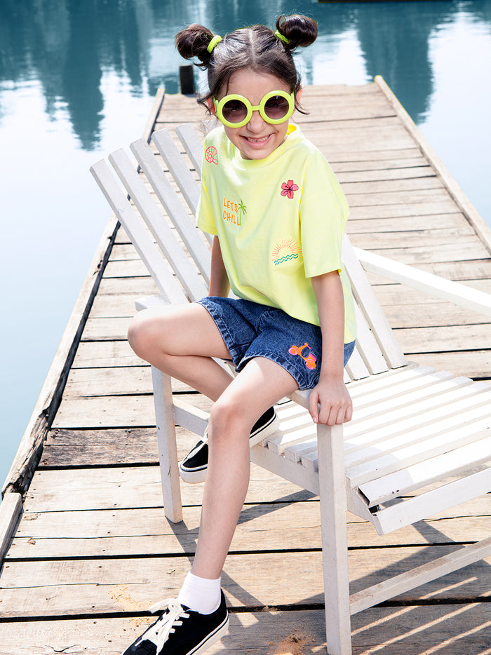 VITAMINS ALL OVER EMBROIDERED T-SHIRT