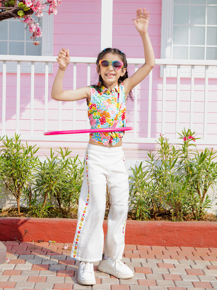 VITAMINS ALLOVER PRINTED FLORAL MATCHING TOP
