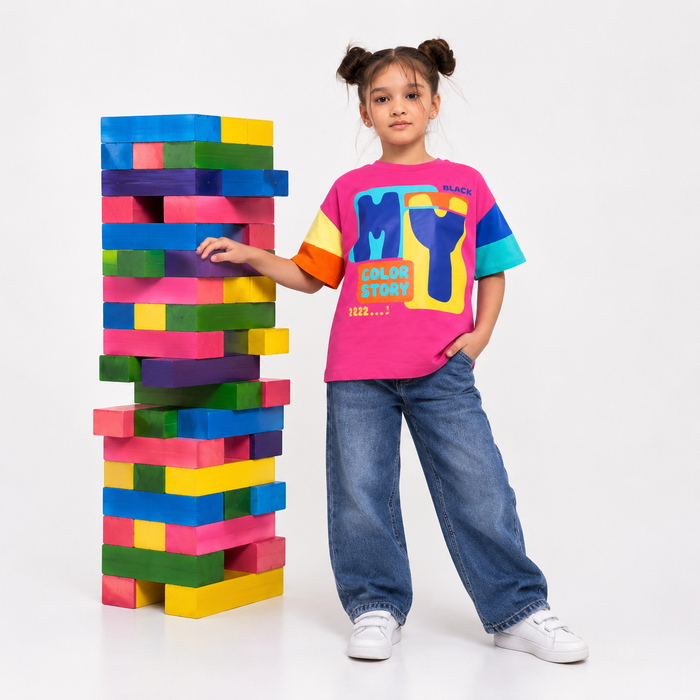 VITAMINS BLOCK BUZZ GRAPHIC BOXY FIT T-SHIRT