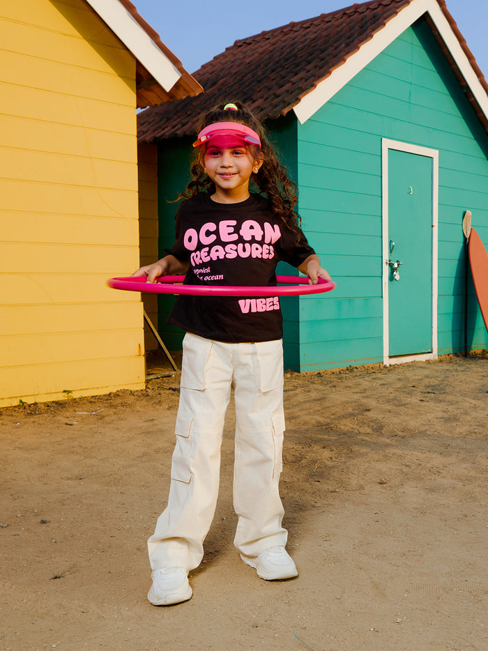 VITAMINS BOXY FIT T-SHIRT WITH OCEAN TREASURES GRAPHIC