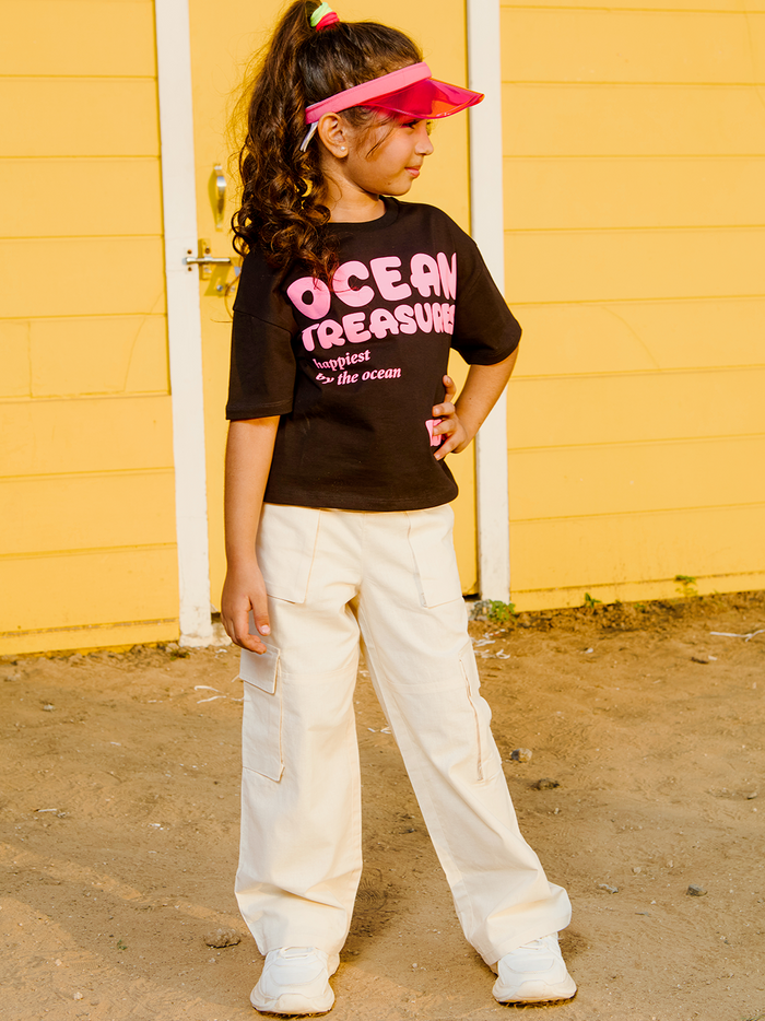 VITAMINS BOXY FIT T-SHIRT WITH OCEAN TREASURES GRAPHIC