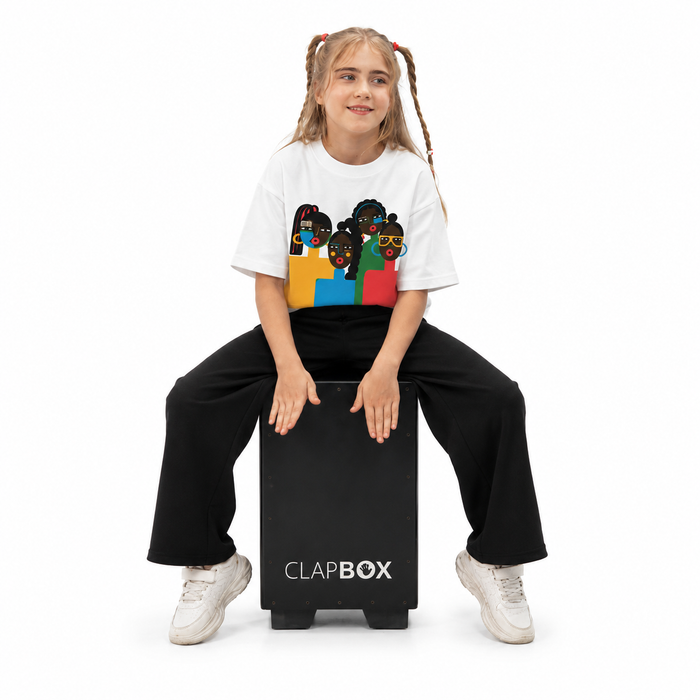 VITAMINS BOXY FIT T-SHIRT WITH TRIBAL CHARACTER GRAPHIC
