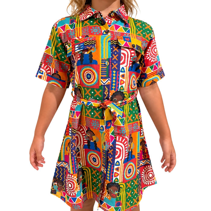 VITAMINS CHARACTER PRINT DRESS