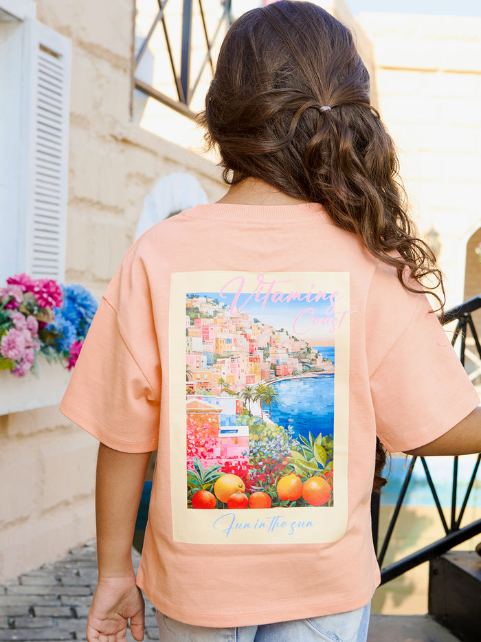 VITAMINS COAST FRONT BACK GRAPHIC T-SHIRT