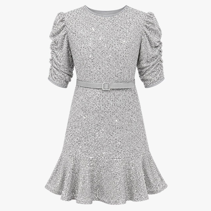 VITAMINS EMBROIDERED SEQUENCE KNIT DRESS