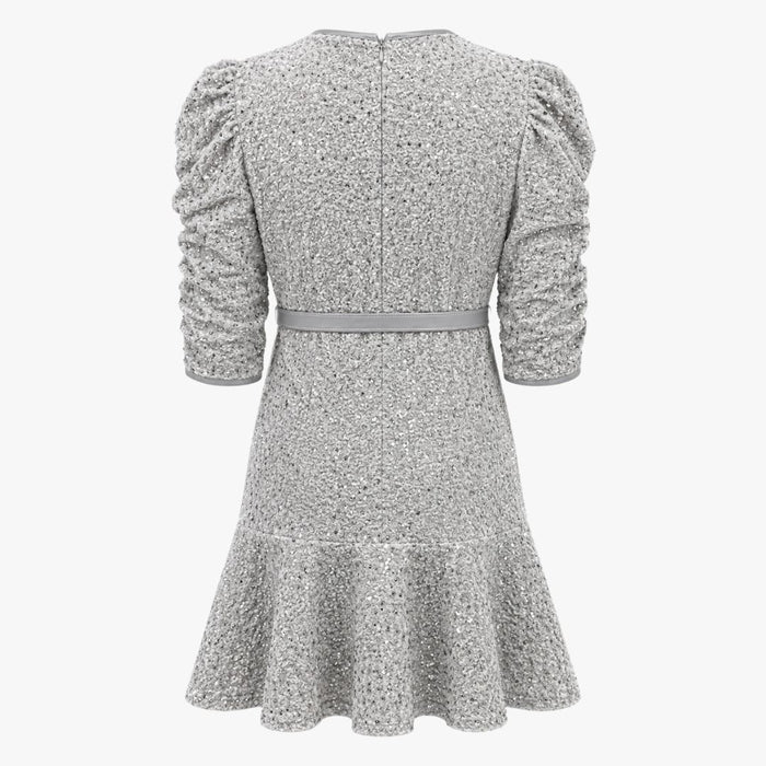 VITAMINS EMBROIDERED SEQUENCE KNIT DRESS