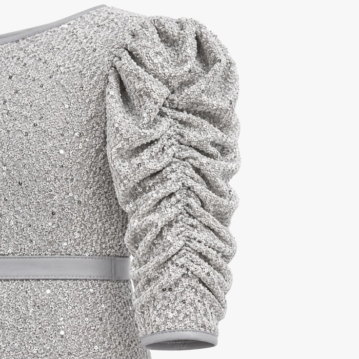 VITAMINS EMBROIDERED SEQUENCE KNIT DRESS