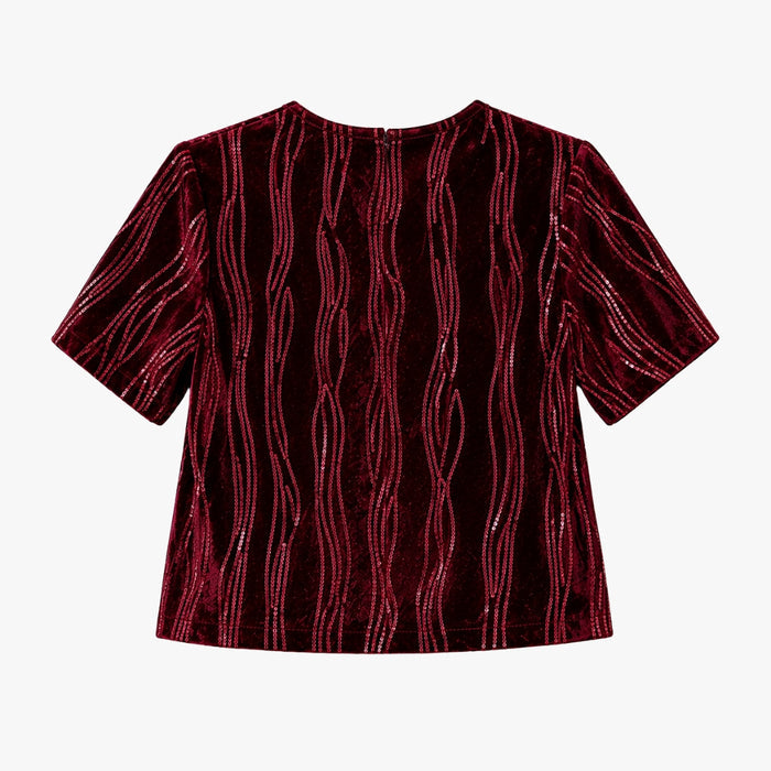 VITAMINS ROUND NECK LUREX KNIT SOLID MATCHING TOP