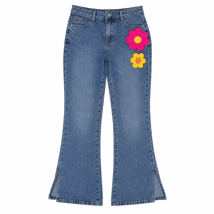 VITAMINS STRAIGHT FIT WITH SLIT DENIM PANTS