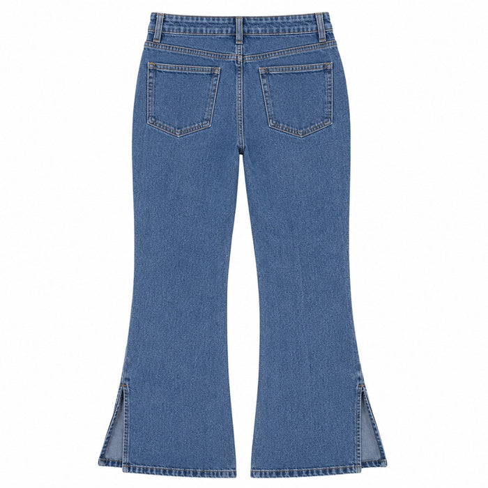 VITAMINS STRAIGHT FIT WITH SLIT DENIM PANTS