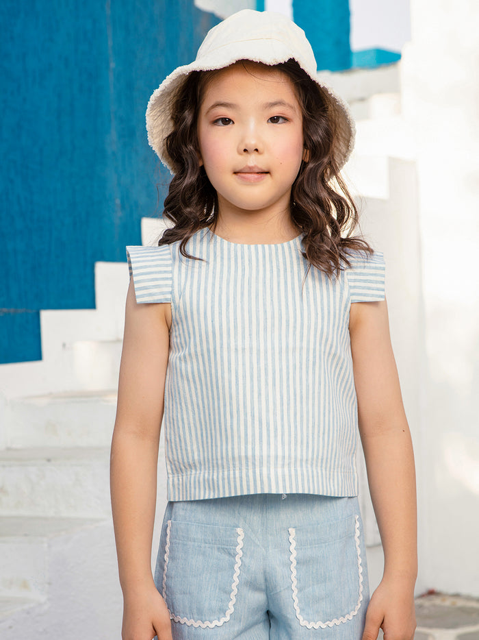 VITAMINS STRIPE MATCHING CROP TOP